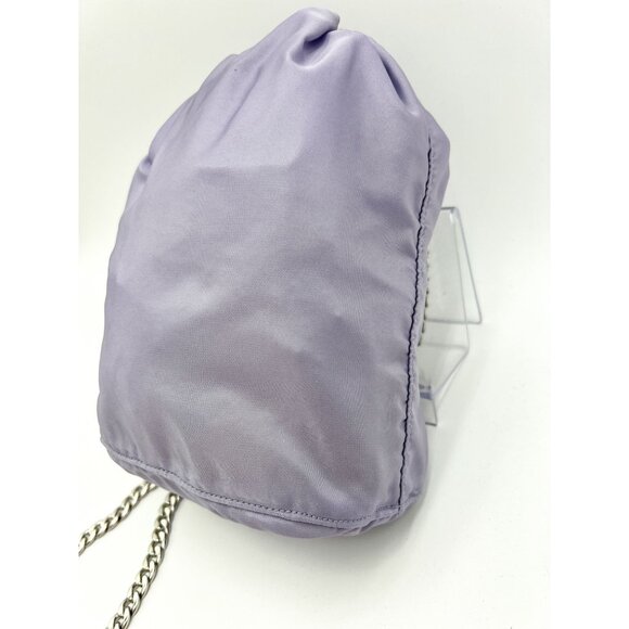 Prada Bucket Drawstring Pouch HandBag Nylon Vintage Purple Crossbody - Picture 3 of 16